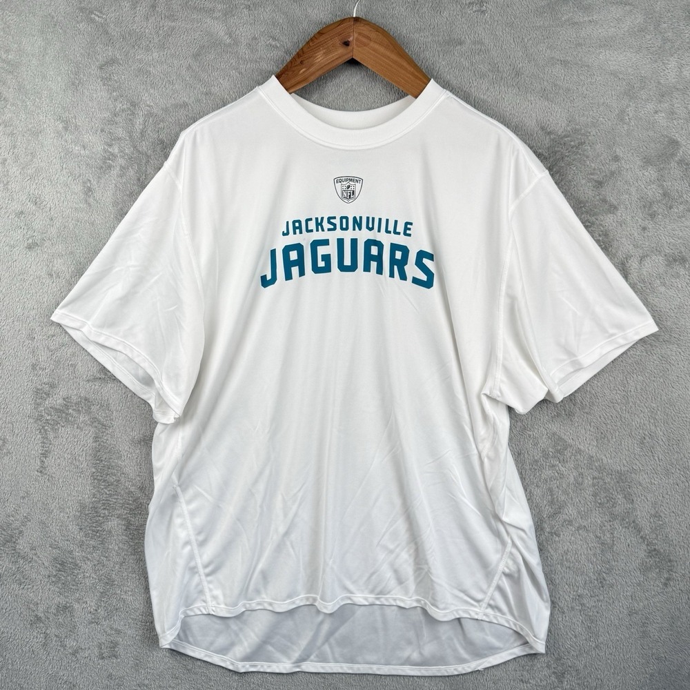 Reebok Jacksonville Jaguars Shirt Mens 2XL White S/S Tee NFL Logo Athleisure